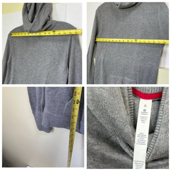 Lululemon Sweet Savasana Hoodie Sweater Cashmere Knit Pullover Pocket Minimal 6 - Picture 15 of 15